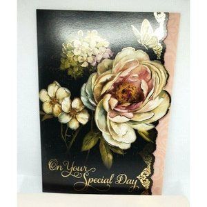 New Beginnings On Your Special Day Birthday Floral Butterfly Greeting Card